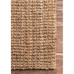 Discount Kirklands Home Natural Solid Addy Area Rug, 5x8 Tan