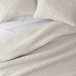 Sale Kirklands Home Natural Stitched Diamond 3-pc. King Quilt Set Ivory