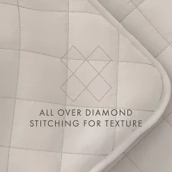 Sale Kirklands Home Natural Stitched Diamond 3-pc. King Quilt Set Ivory