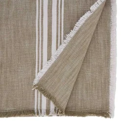 Online Kirklands Home Natural Striped Fringe Table Runner, 72 in. Tan