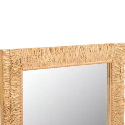 Best Kirklands Home Natural Textured Zoelle Wall Mirror Tan