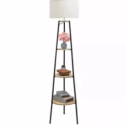 Online Kirklands Home Natural 3-Tier Tripod Floor Lamp