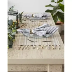 Kirklands Home Natural Tonal Stripe Placemats, Set of 6