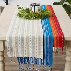 Discount Kirklands Home Natural Tonal Stripe Table Runner