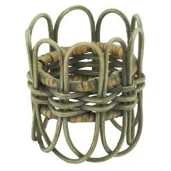 Kirklands Home Natural Twisted Rat Napkin Rings, Set of 4 Tan