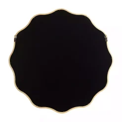 Hot Kirklands Home Natural Wavy Scallop Round Wall Mirror Tan