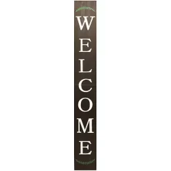 Kirklands Home Natural Welcome Laurel Porch Board Brown