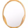 Kirklands Home Natural Wood Abstract Oval Wall Mirror