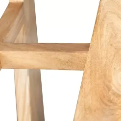Online Kirklands Home Natural Wood Angular Rory Accent Table Tan
