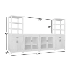 Outlet Kirklands Home Natural Wood Bookcase Modular Cabinet Tan