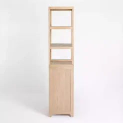 Outlet Kirklands Home Natural Wood Bookcase Modular Cabinet Tan