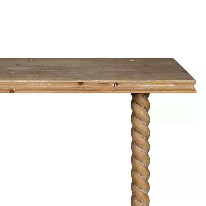 Kirklands Home Natural Wood Carley Console Table Tan