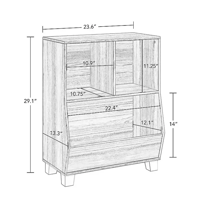 Online Kirklands Home Natural Wood Cubby Cabinet Tan