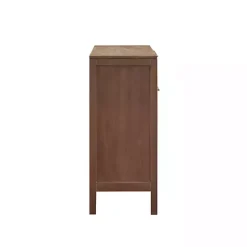 Best Kirklands Home Natural Wood 2-Door Cane Webbing Chest Tan