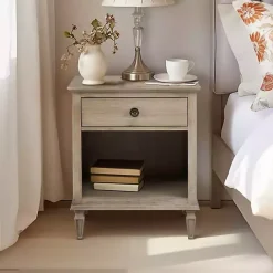 Hot Kirklands Home Natural Wood 1-Drawer Nightstand