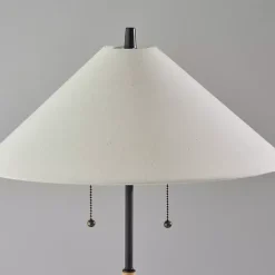 Online Kirklands Home Natural Wood Flare Two-Bulb Table Lamp