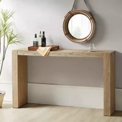Best Kirklands Home Natural Wood Frame Console Table