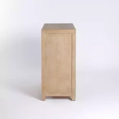 Sale Kirklands Home Natural Wood Glass Door Modular Cabinet Tan