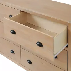 Sale Kirklands Home Natural Wood Grain 6-Drawer Dresser Tan