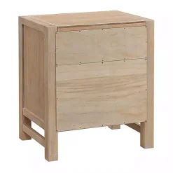 Best Kirklands Home Natural Wood Grain Open Storage Nightsd Tan