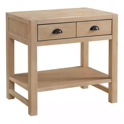 Sale Kirklands Home Natural Wood Grain Open Shelf Nightsd Tan