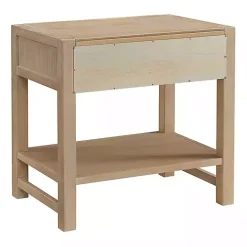 Sale Kirklands Home Natural Wood Grain Open Shelf Nightsd Tan