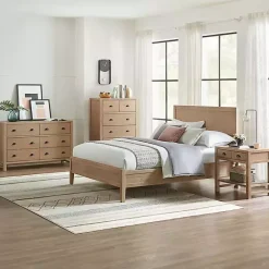 Sale Kirklands Home Natural Wood Grain Open Shelf Nightsd Tan