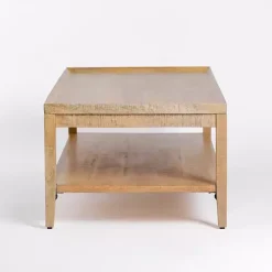Discount Kirklands Home Natural Wood Hughes Coffee Table Tan