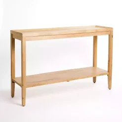 Discount Kirklands Home Natural Wood Hughes Console Table Tan