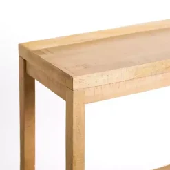 Discount Kirklands Home Natural Wood Hughes Console Table Tan