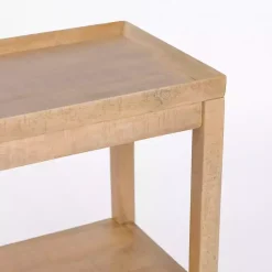 Kirklands Home Natural Wood Hughes Side Table Tan