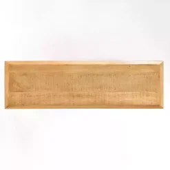 Clearance Kirklands Home Natural Wood Hughes Sliding Door Cabinet Tan