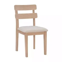 Sale Kirklands Home Natural Wood Slatted Back Dining Chairs, Set of 2 Gray