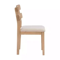 Sale Kirklands Home Natural Wood Slatted Back Dining Chairs, Set of 2 Gray