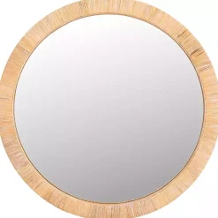 Kirklands Home Natural Wood Wrapped Mila Wall Mirror