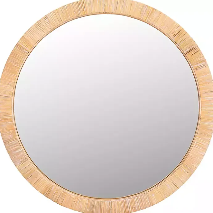 Kirklands Home Natural Wood Wrapped Mila Wall Mirror