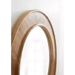 Clearance Kirklands Home Natural Woodgrain Round Wall Mirror Brown