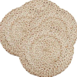 Sale Kirklands Home Natural Woven Jute Placemats, Set of 4 Tan