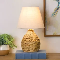 Hot Kirklands Home Natural Woven Seagrass Table Lamp Tan