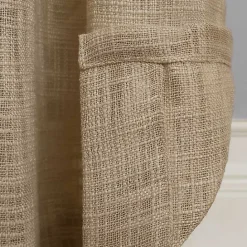 Outlet Kirklands Home Natural Woven Single Curtain Panel, 84 in. Tan