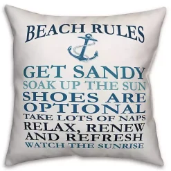 Best Kirklands Home Nautical Beach Rules Outdoor Pillow