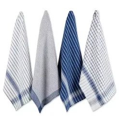 Hot Kirklands Home Nautical Blue Basic Assorted Dishtowels, Set of 8