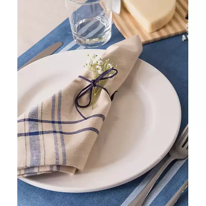 Discount Kirklands Home Nautical French Stripe Napkins, Set of 6 Blue