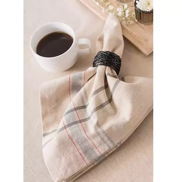 Discount Kirklands Home Nautical French Stripe Napkins, Set of 6 Blue