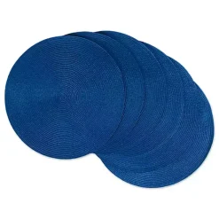 Outlet Kirklands Home Nautical Solid Round Placemats, Set of 6 Blue