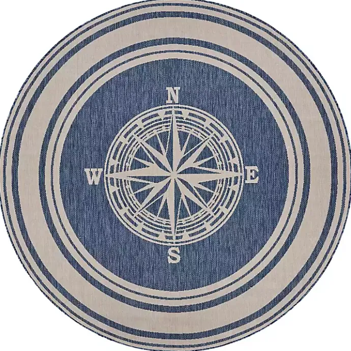 Hot Kirklands Home Nautical Navigation Round Outdoor Area Rug