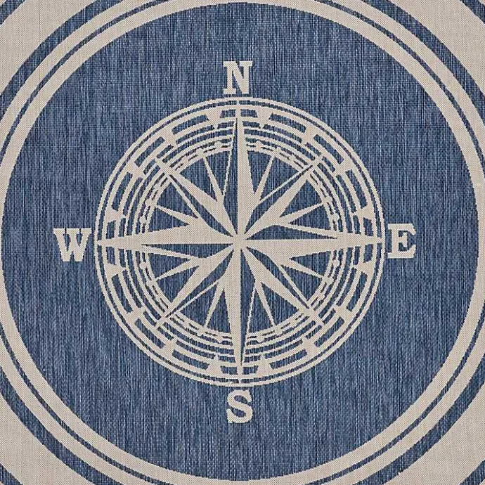 Hot Kirklands Home Nautical Navigation Round Outdoor Area Rug