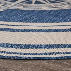 Hot Kirklands Home Nautical Navigation Round Outdoor Area Rug