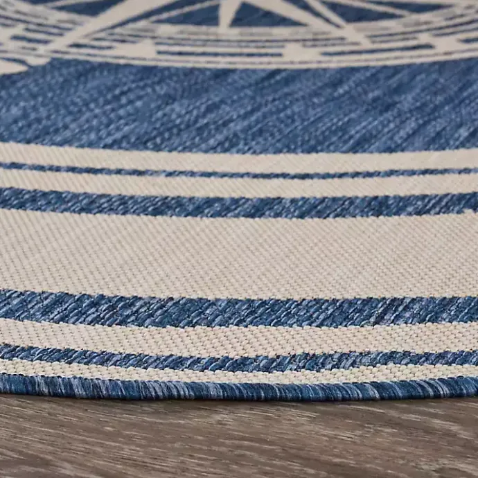 Hot Kirklands Home Nautical Navigation Round Outdoor Area Rug
