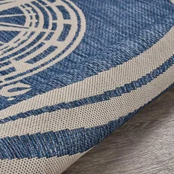 Hot Kirklands Home Nautical Navigation Round Outdoor Area Rug